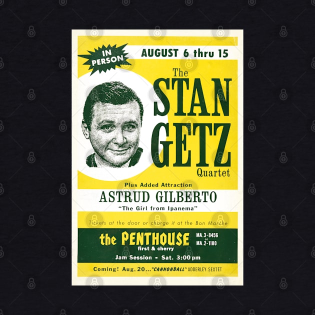 Stan Getz poster - Girl from Ipanema - Penthouse - 1964 by info@secondtakejazzart.com